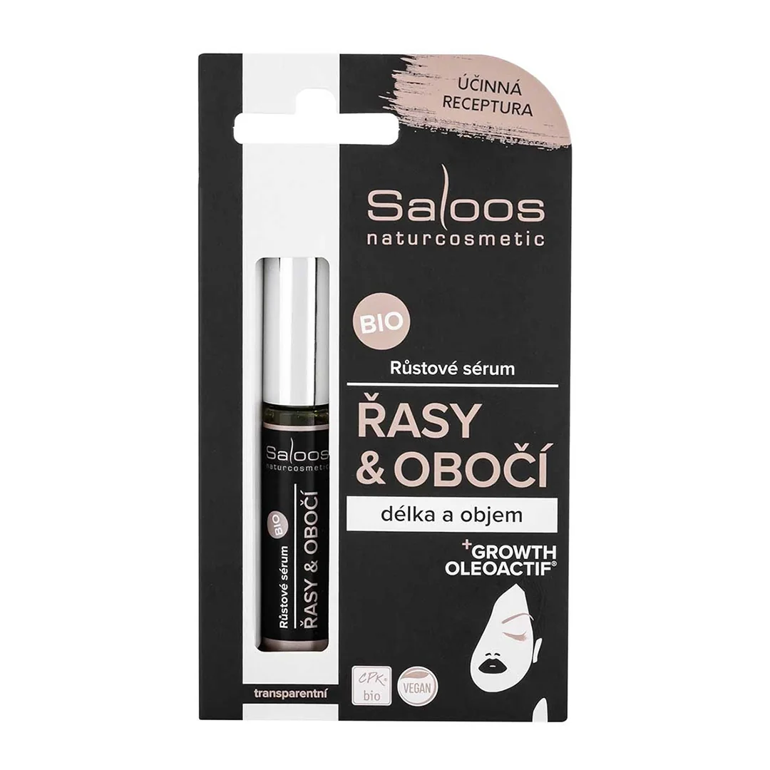 SALOOS Bio rastové sérum na riasy a obočie 1×7 ml, rastové sérum na riasy a obočie