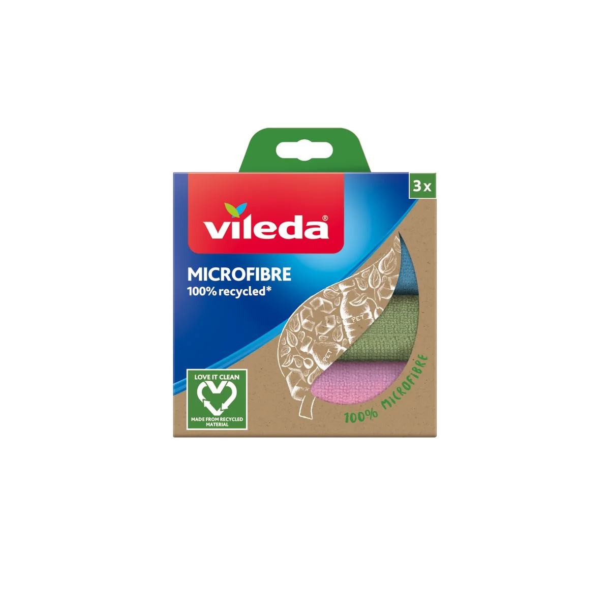 Vileda Mikrohandrička Z Recyklovaných Vlákien 1×3 ks, mikrohandrićka