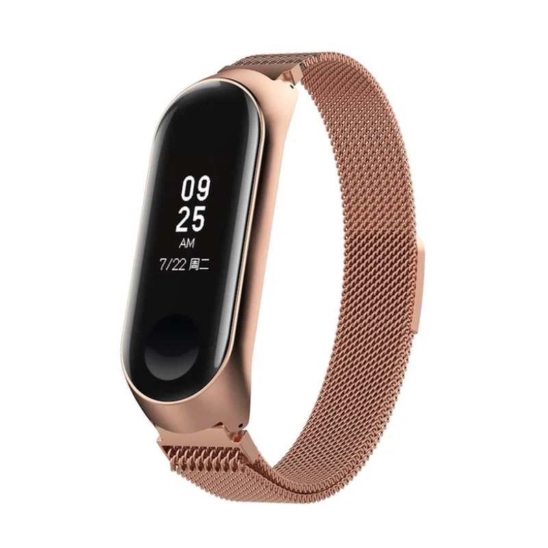 BStrap Milanese (Large) remienok na Xiaomi Mi Band 3/4 rose gold