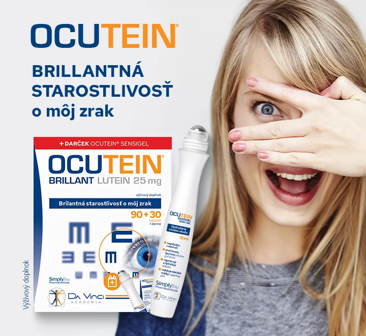 OCUTEIN BRILLANT Luteín 25 mg - DA VINCI 1×1 set, výživový doplnok 120 cps + darček
