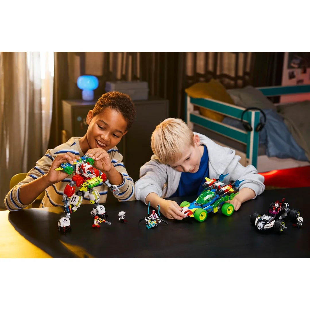 LEGO® DREAMZzz™ 71497 Cooperov tigrí robot a Zerov hot rod