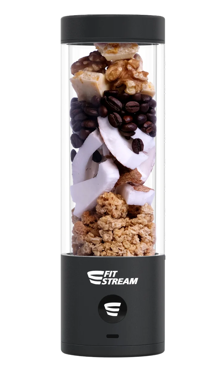 FitStream Pro čierny, prenosný, USB nabíjatelný mixér 1×1 ks, smoothie mixér