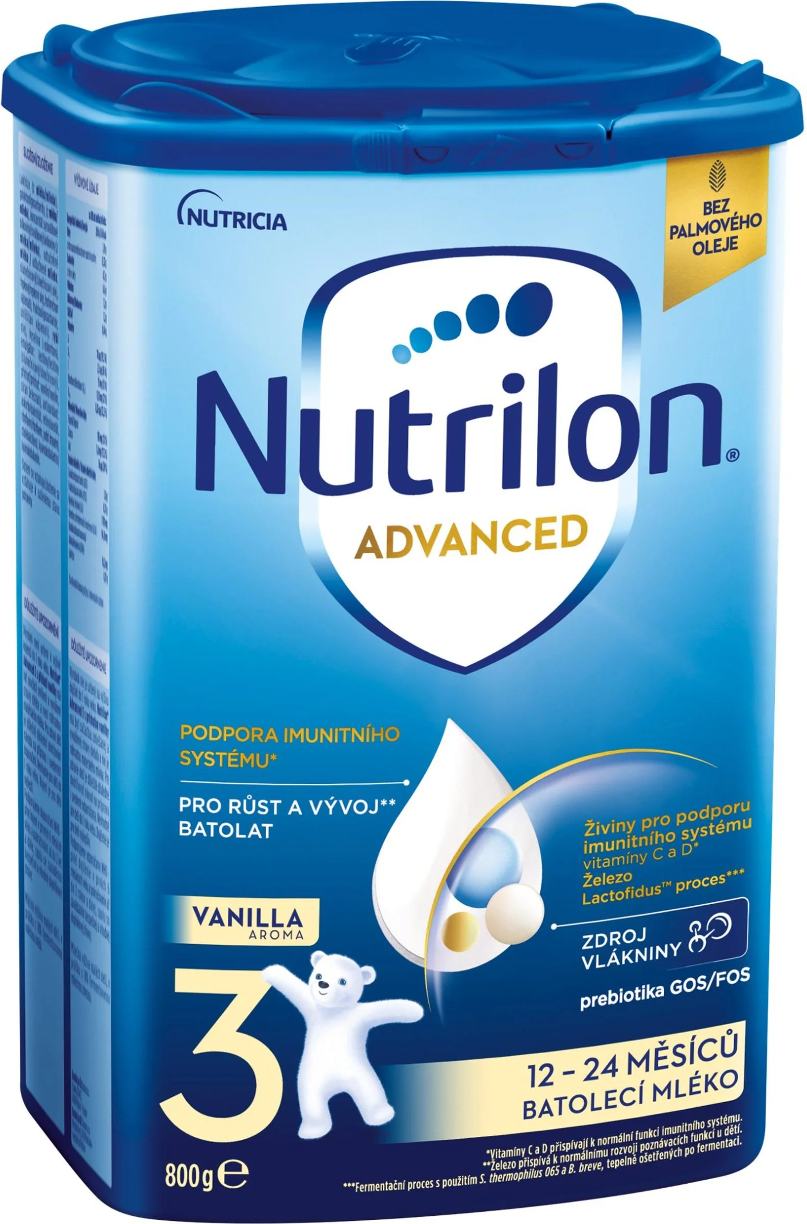 Nutrilon Advanced 3 Vanilka 1×800 g, dojčenská mliečna výživa