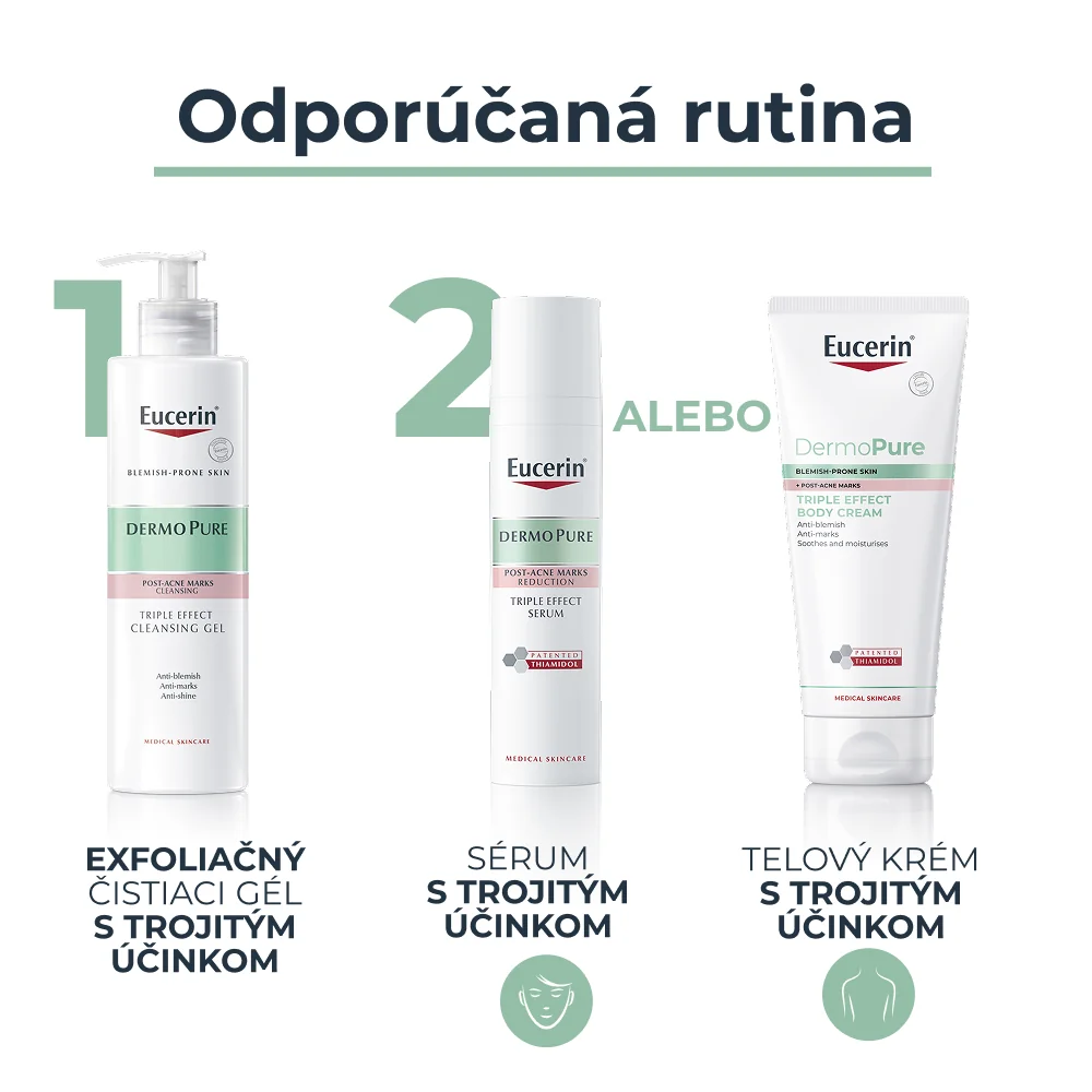 Eucerin DERMOPURE Exfoliačný čistaci gél s trojitým účinkom na tvár & telo 1×400 ml, čistiaci gél