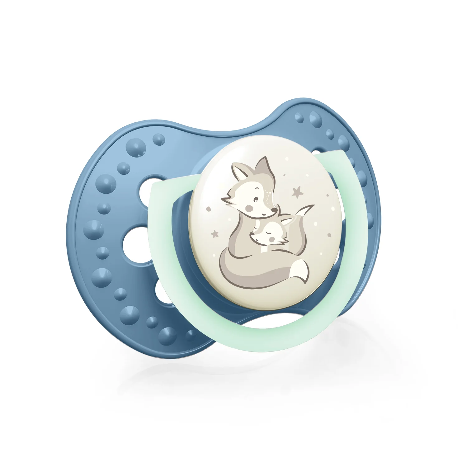 LOVI Dynamický utišujúci cumlík 6-18m Night&Day boy 1×2 ks, utišujúci cumlík