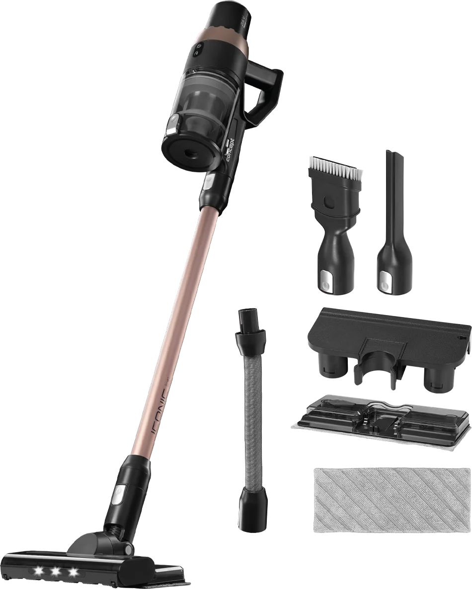 Concept VP6025 Tyčový vysávač 3v1 ICONIC Smart Aqua C 1×1kus, tyčový vysávač 3v1, 29,6 V