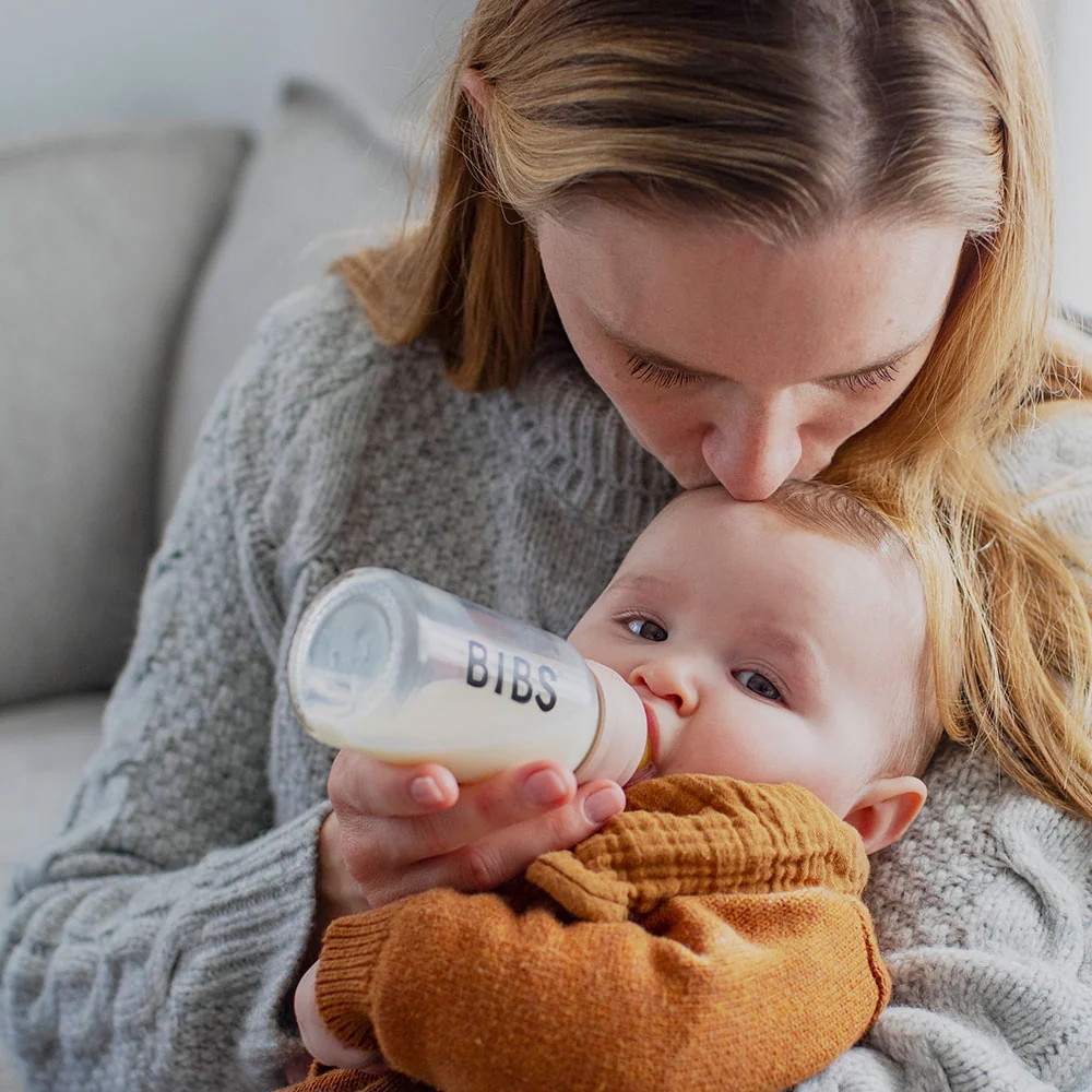 BIBS Baby Bottle sklenená fľaša 225ml - Cloud
