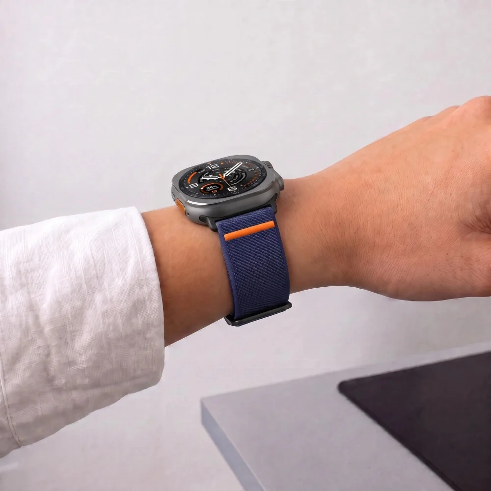 Tech-Protect Nylon Clasp remienok na Samsung Galaxy Watch Ultra 1 / 2 2024-2026 (47mm), navy blue