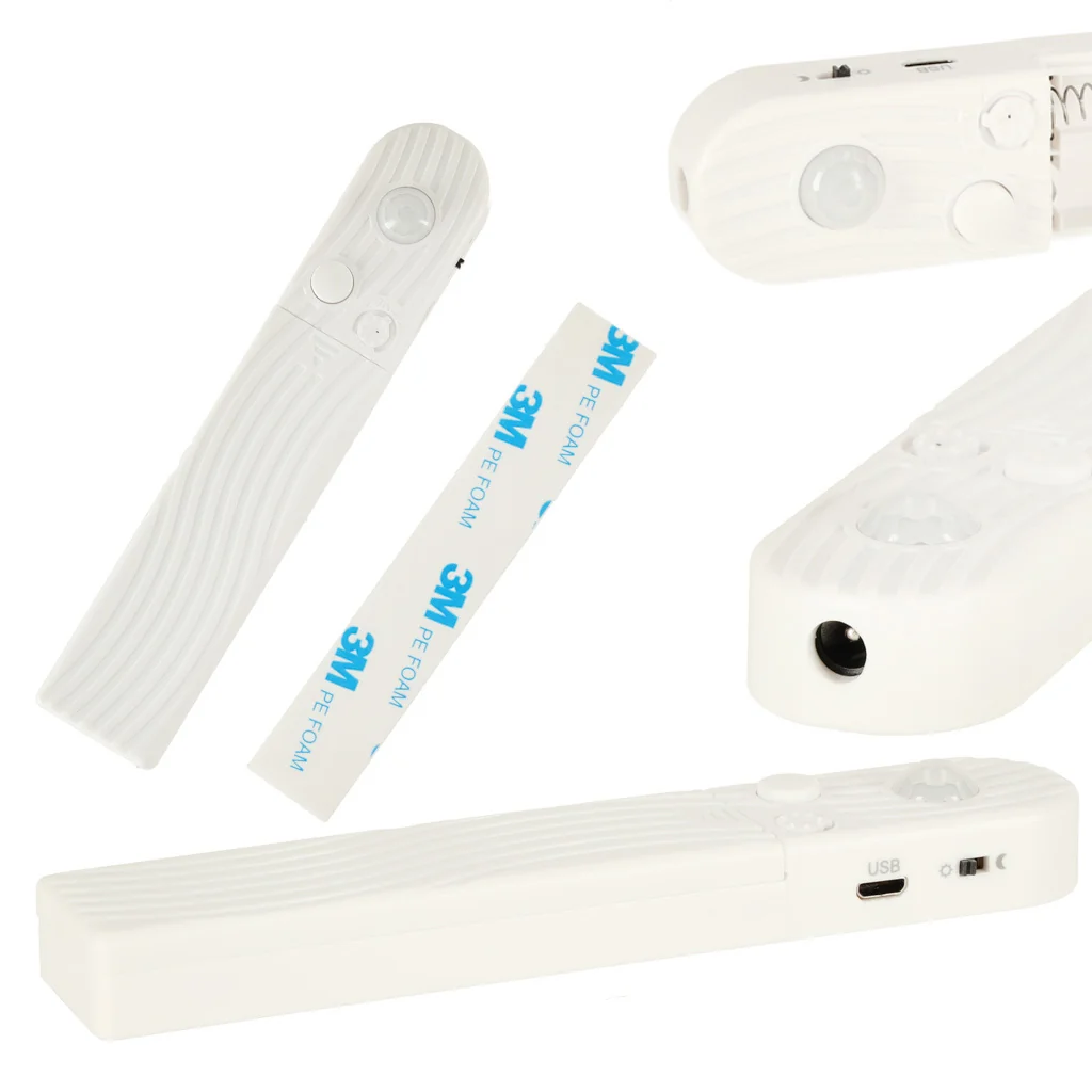 Vodeodolný LED pásik 1 m 59 LED – teplá biela, senzor pohybu a súmraku, USB/batérie