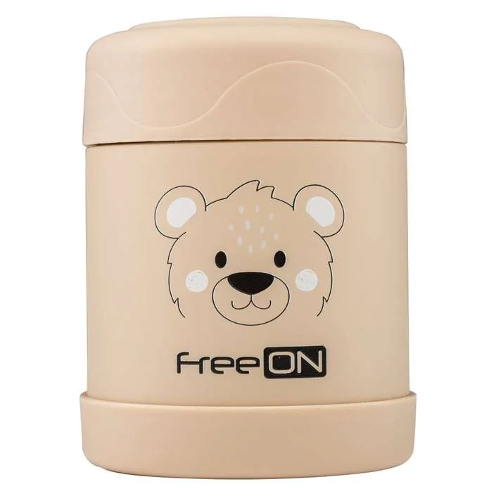 Termobox na jedlo 350ml FreeON - béžový medvedík
