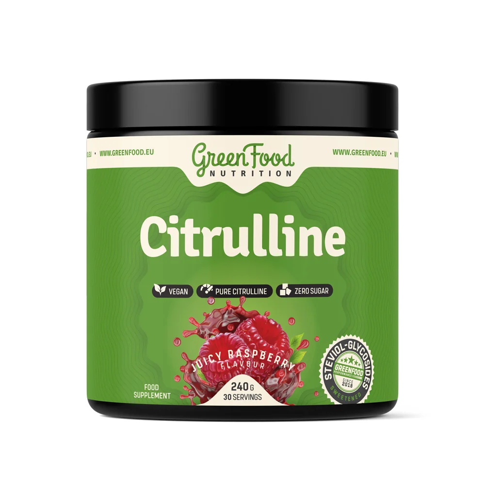GreenFood Nutrition Citrulline juicy Raspberry 1×240 g, výživový doplnok