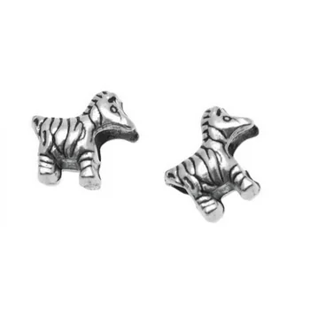 Kovová korálka Zebra 5ks-Stafil