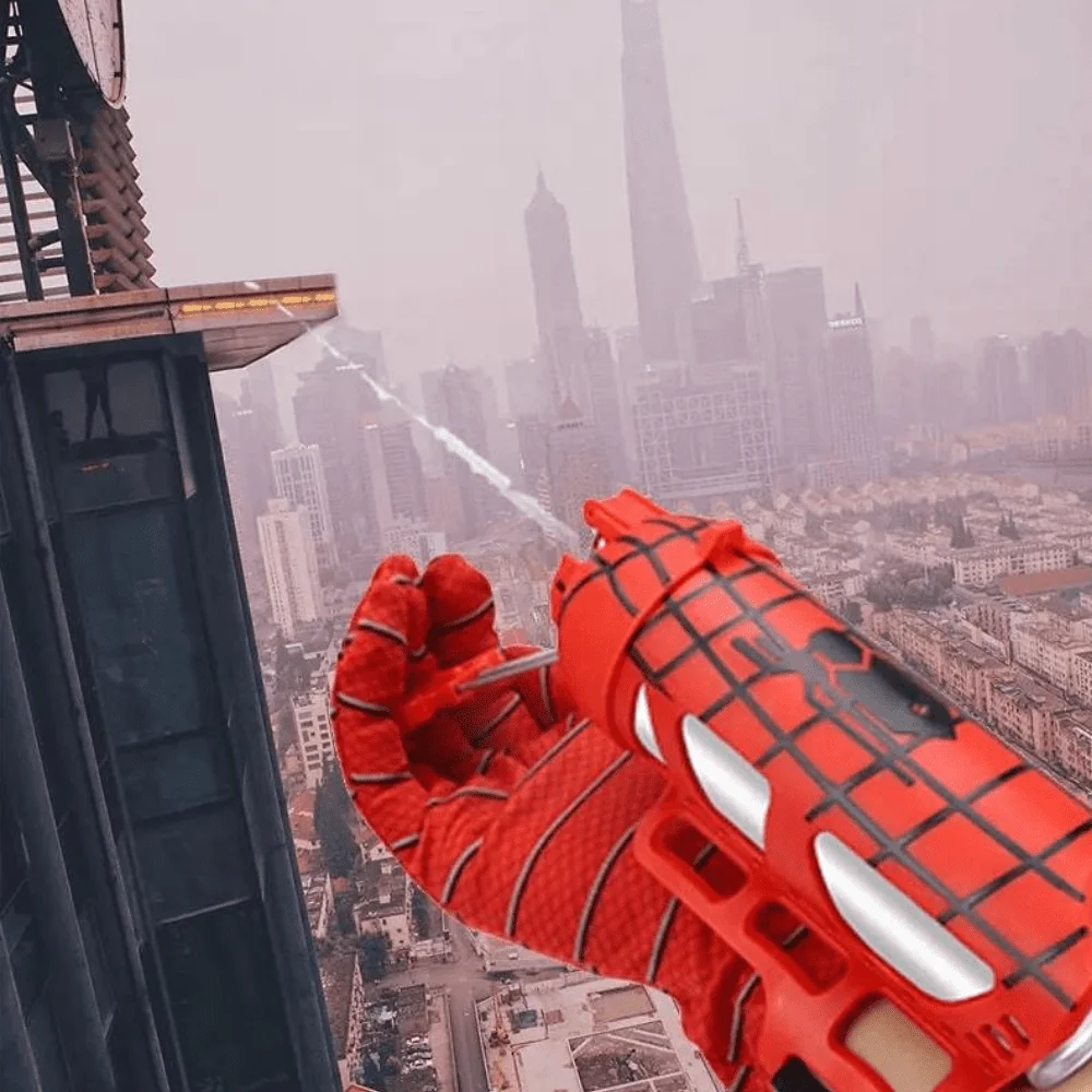 Spiderman rukavica 2v1 s pavučinou, detská superhrdinská rukavica pre chlapcov