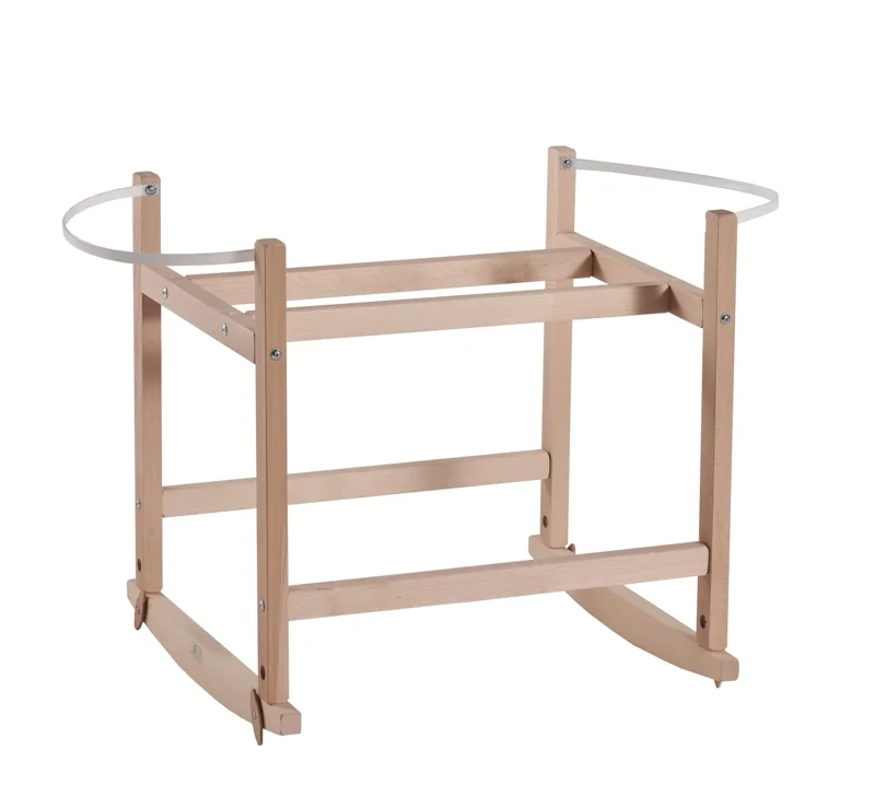 AHOJBABY Stojan hojdací na Mojžišov košík pre bábätko RockingBaby Natural bez laku 1×1 ks, hojdací stojan
