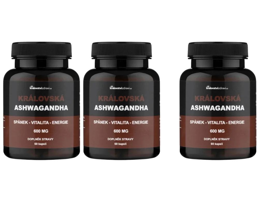 2+1 ZADARMO Kráľovská Ashwagandha 600 mg, extrakt z Ašvagandy