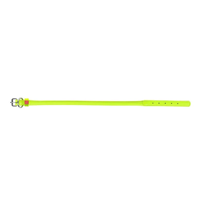 Okrúhly kožený obojok zelený, Obvod krku: 39-47cm, šírka obojku: 10mm