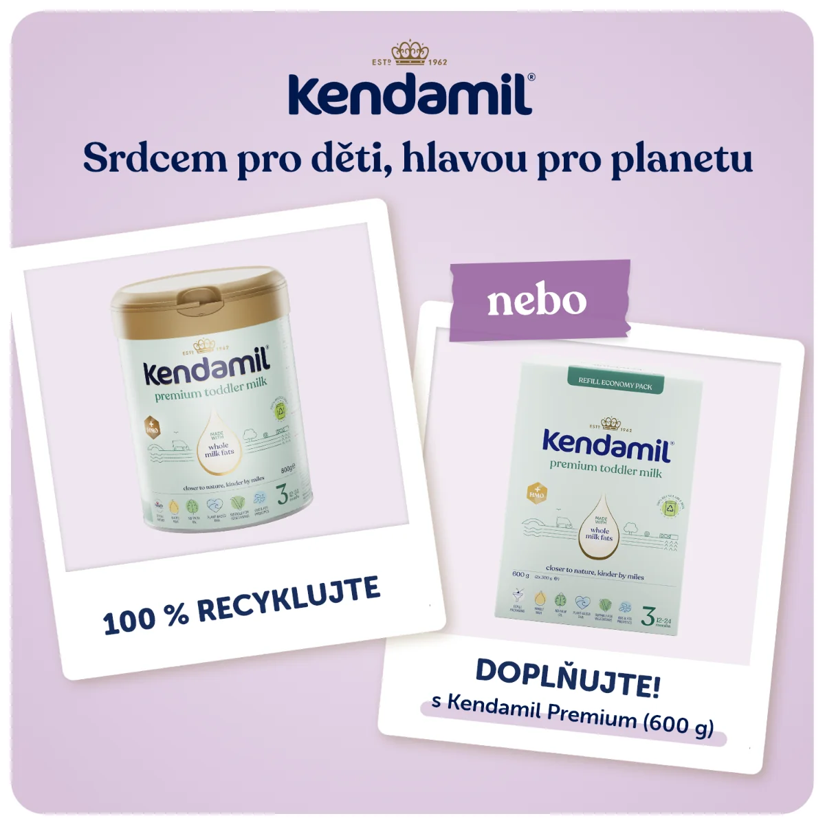 Kendamil Premium 3 HMO+ (800 g) 1×800 g, detská výživa