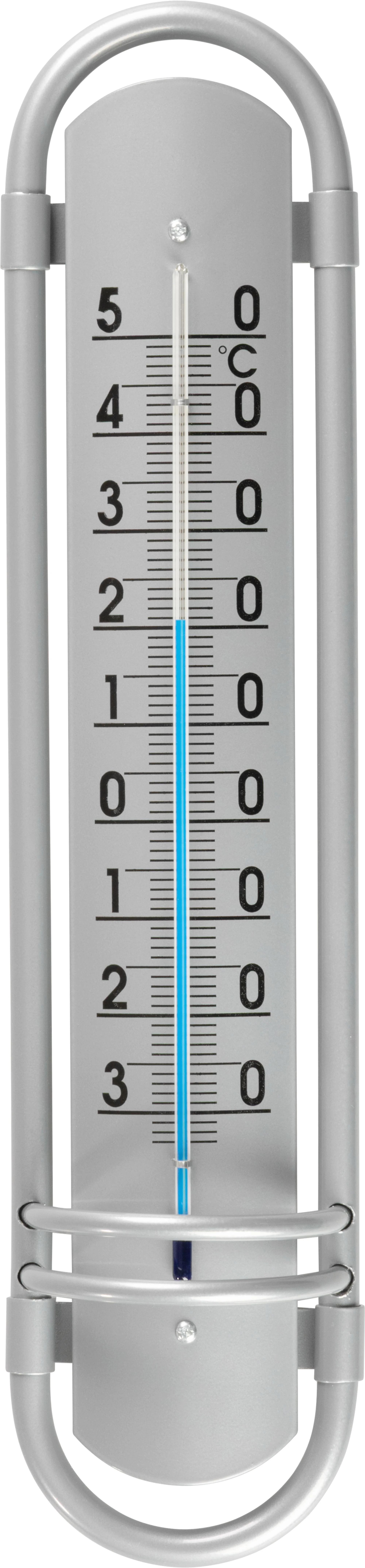 Strend Pro okenný teplomer TM-180 Borderer, 1 ks Vonkajší, 380x88x35 mm, vzhľad Alu, plast