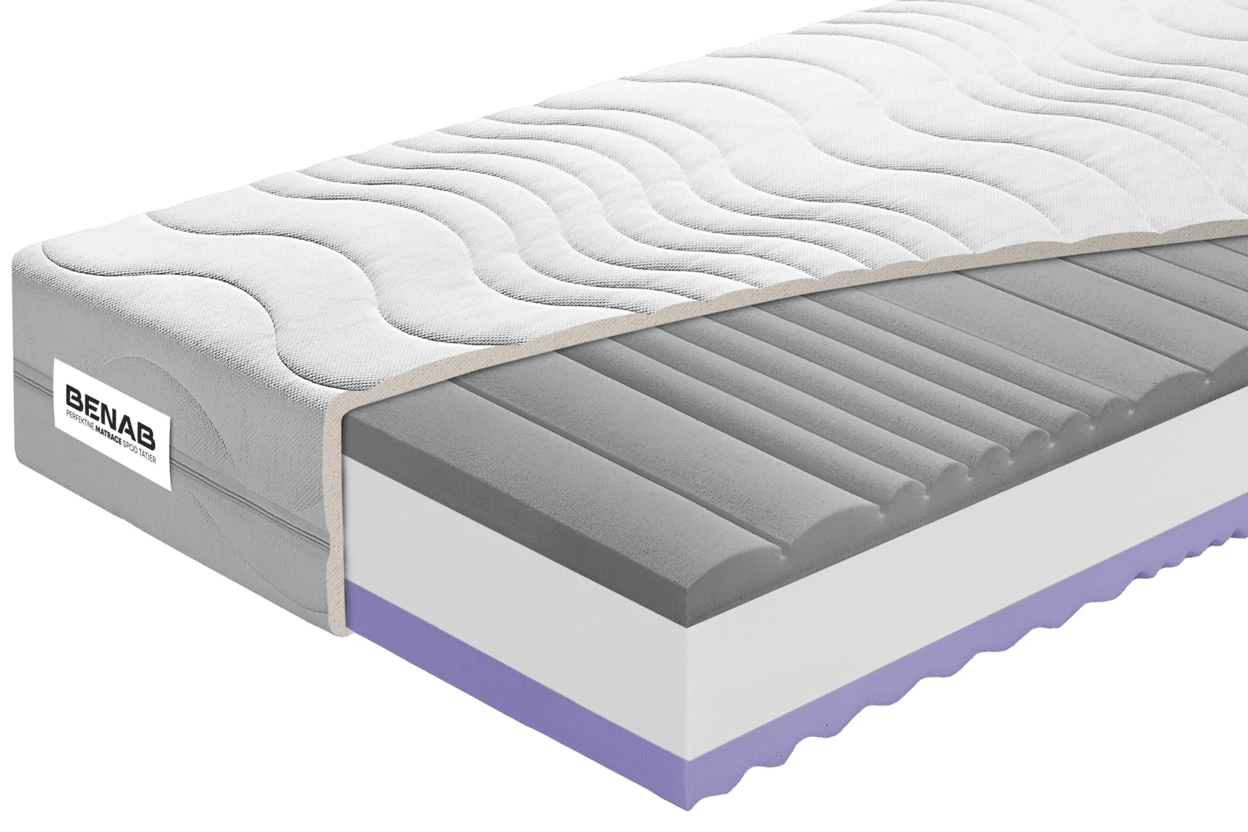 Matrac Benab King Soft 18 H3 / H4 120 x 200 cm Matrac zo studenej peny 18 cm sendvičový zónová  ortopedické