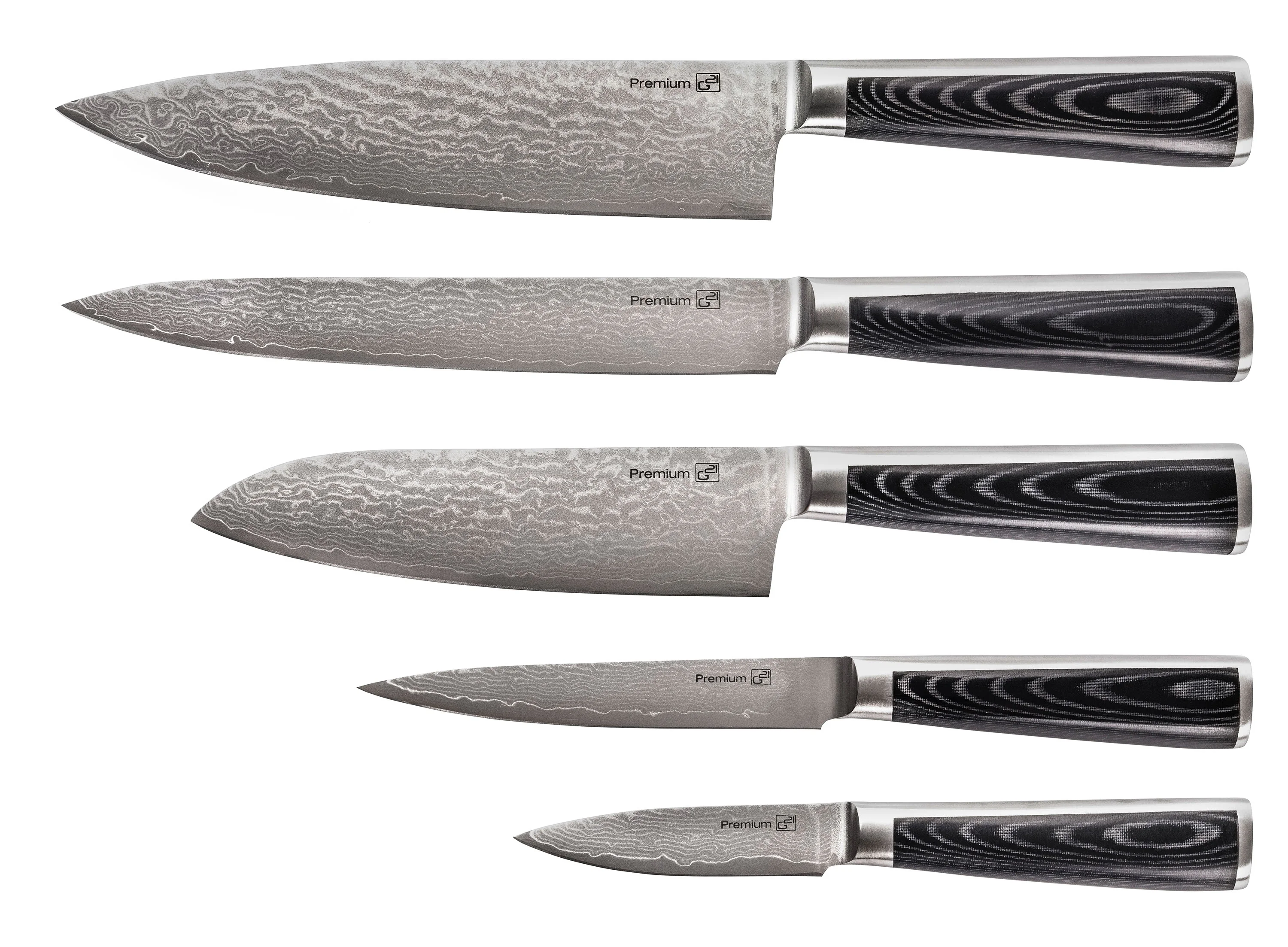 G21 Sada nožov Damascus Premium, Box, 5 ks Damascus Premium, Box, 5 ks G21-DMSP-BX5