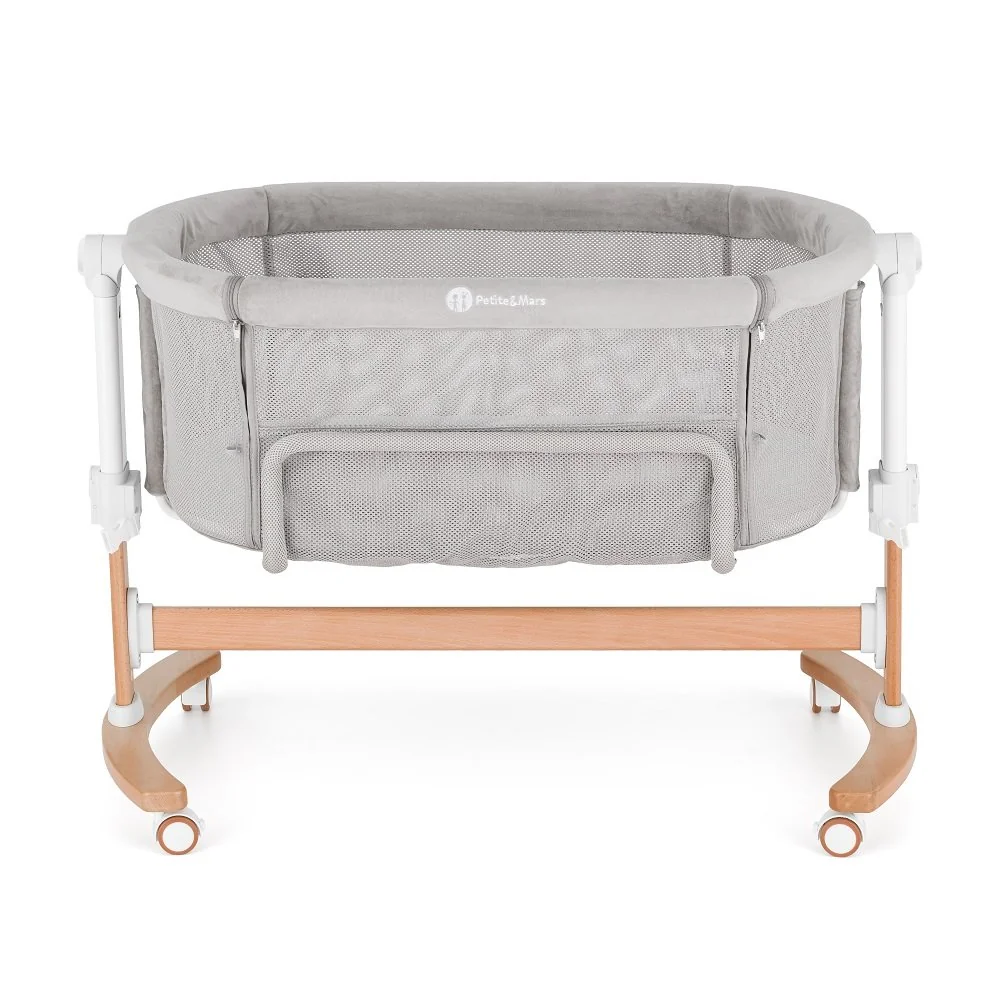 Postieľka detská polohovateľná s funkciou kolísky Glory 2v1 Mocha Beige