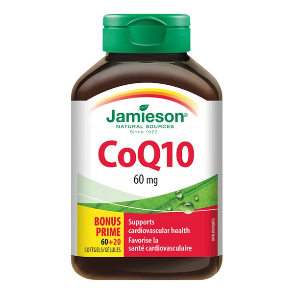 JAMIESON KOENZÝM Q10 60 mg 1×60+20 cps, výživový doplnok
