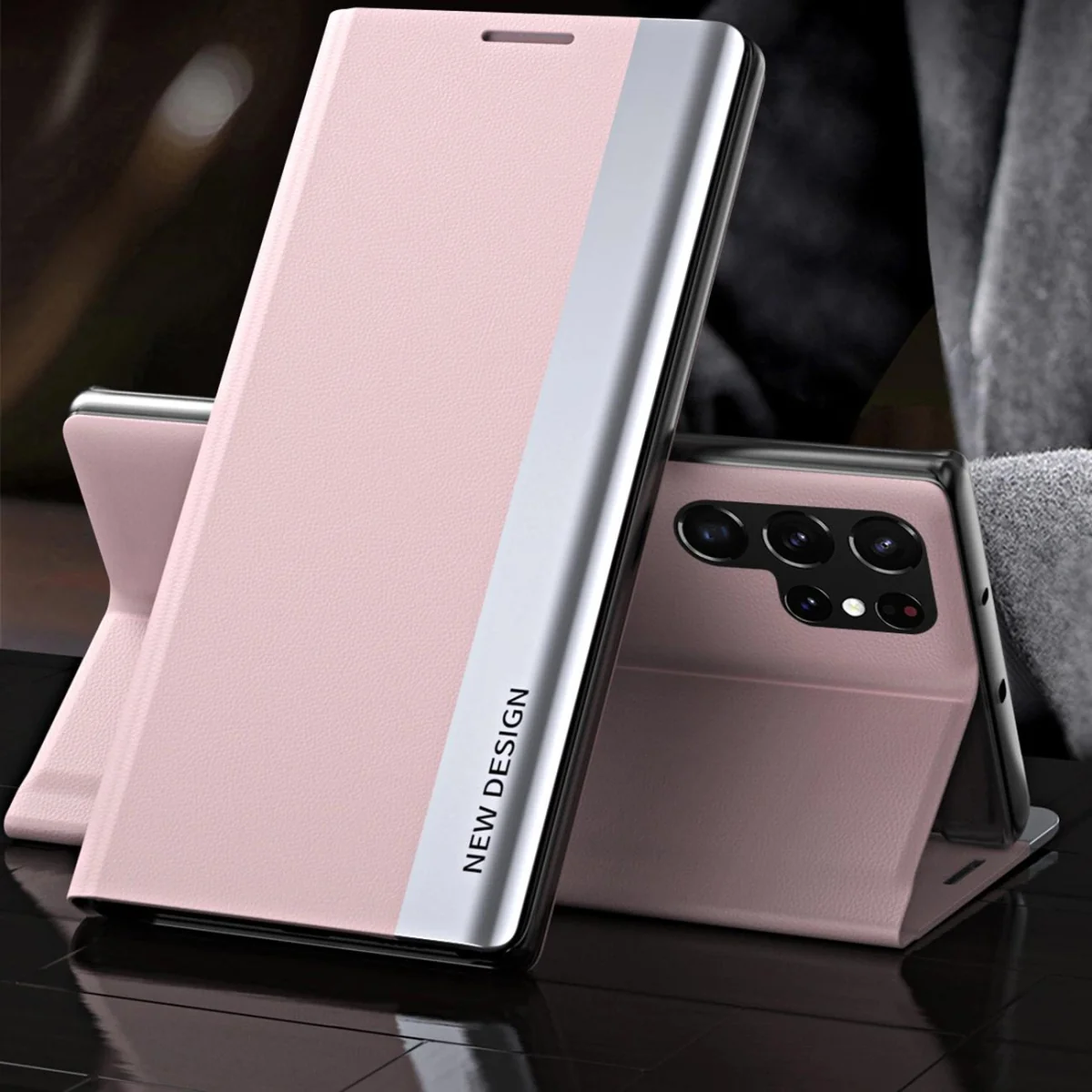 MG Sleep Case Pro knižkové puzdro na Samsung Galaxy S25 Ultra, ružové