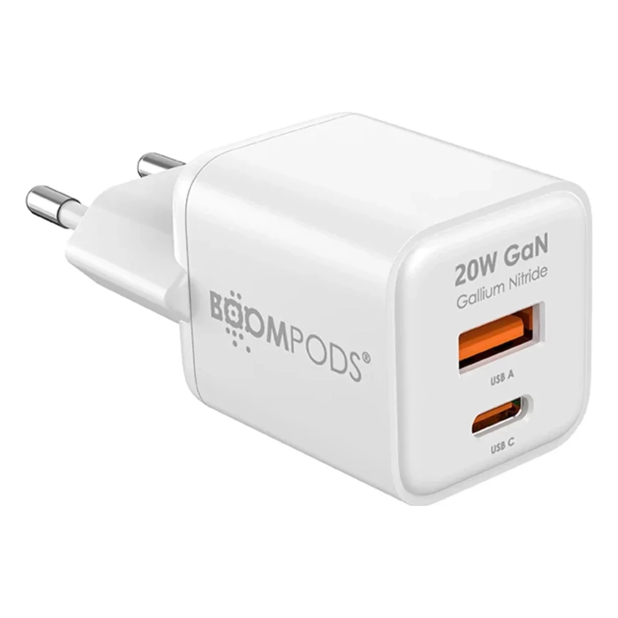 BOOMPODS GaN PD3.0 20W nabíjačka biela