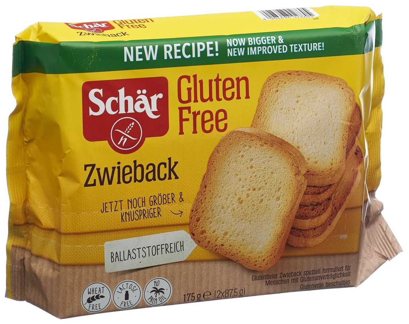 BEZLEP.SUCHARE ZWIEBACK 175G SCHAR 1×1 ks, bezlepkové sucháre
