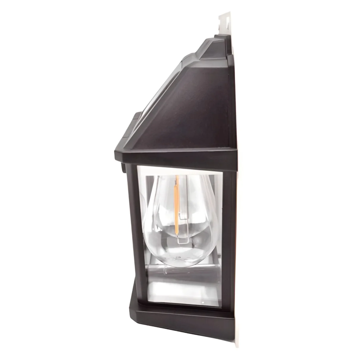 Vonkajšia solárna nástenná lampa so 2 LED Čierna, pohybový