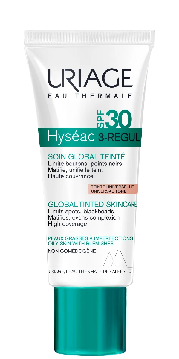 URIAGE HYSÉAC 3-Regul Global Tinted Skincare SPF30, 40ml 1×40 ml, tónovaný krém pre pleť s nedokonalosťami