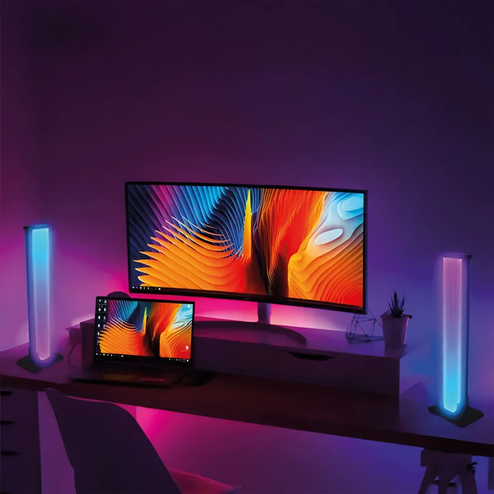 Livefy Light Bar V1 RGB stolná lampa 2ks, čierna