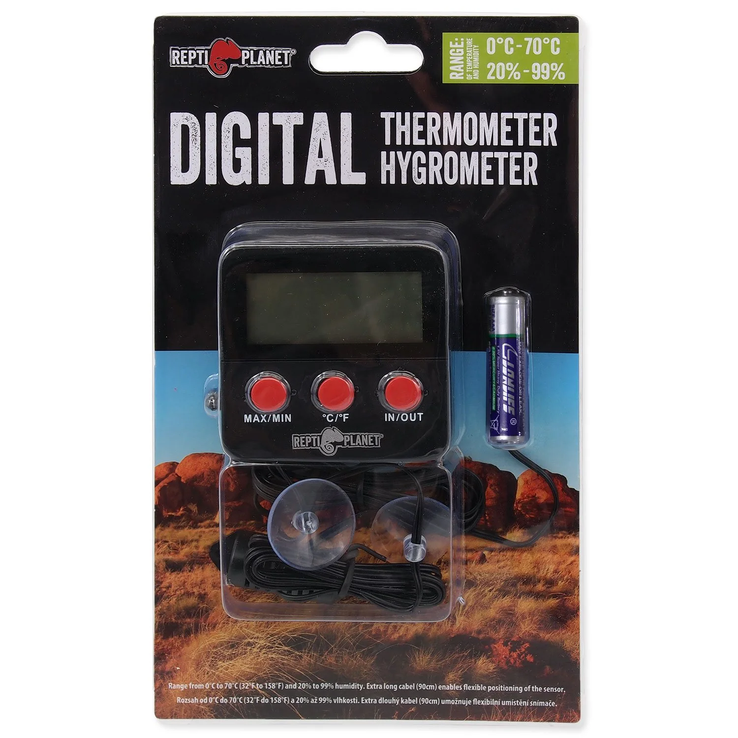 Teplomer vlhkomer LCD vonkajší