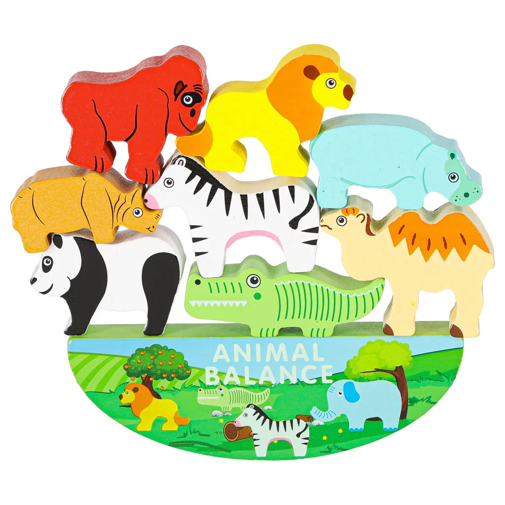 Skladačková hra vyvažujúca safari zvieratá