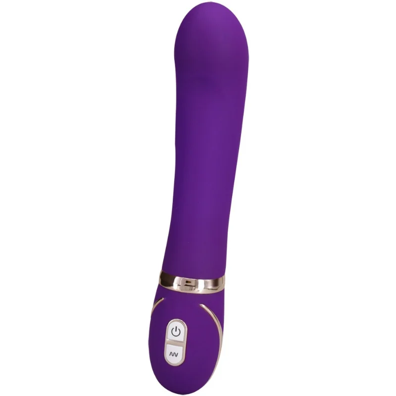 Vibrátor s dvojitým silikónom Front Row Purple 22 cm