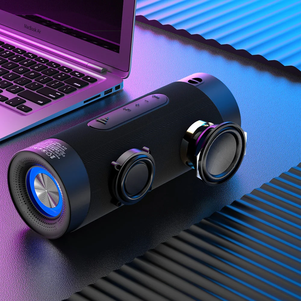 Dudao Y10Pro RGB bezdrôtový reproduktor, čierny