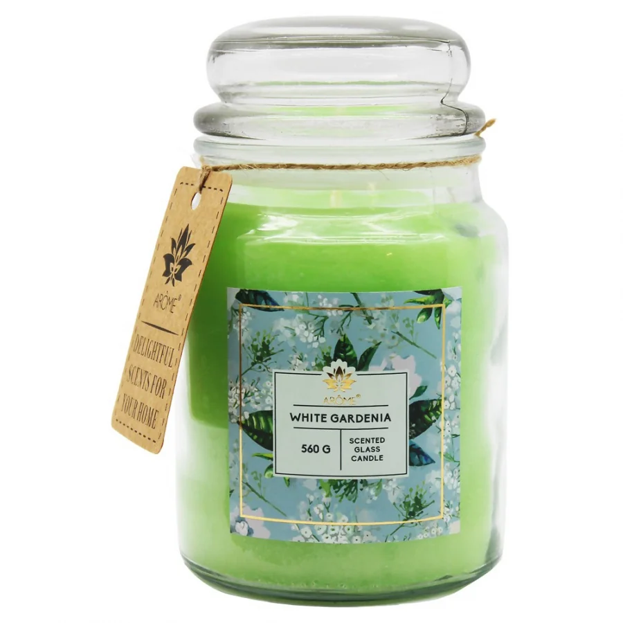 ARÔME Sviečka v skle 560 g, White Gardenia