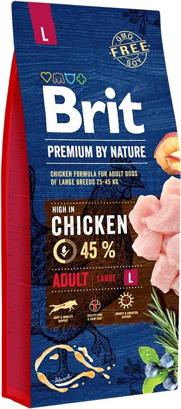 Brit Premium by Nature dog Adult L "Poškodený obal" 1×15 000 g, krmivo pre psov, produkt s poškodeným obalom, chýba do 20% obsahu