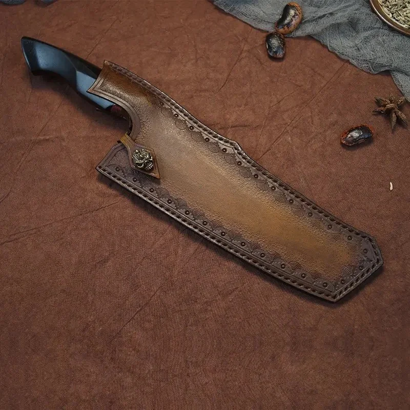 Damaškový kuchynský nôž Takafumi-Čierna 32,8cm, 228g, SKU: 26686