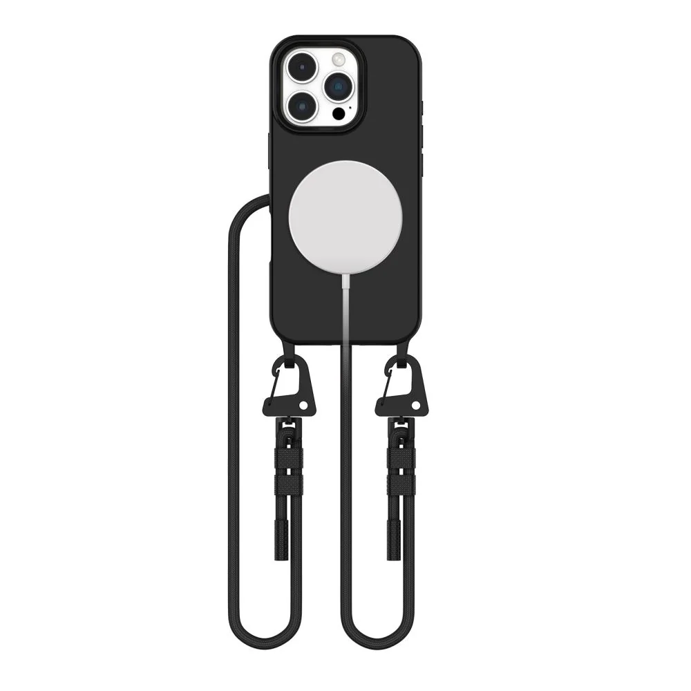 Tech-Protect Magnecklace MagSafe kryt so šnúrkou na iPhone 16 Pro, čie rny