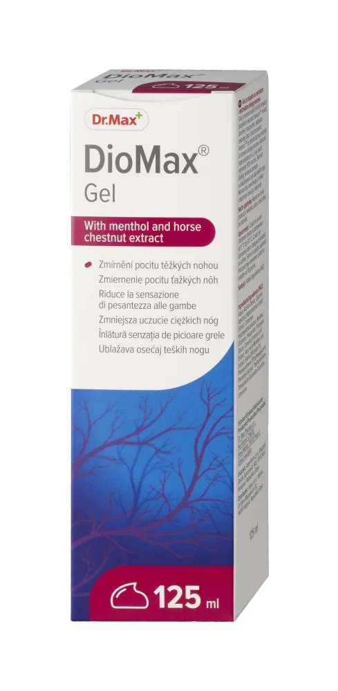 Dr. Max DioMax Gel 1×125 ml, gél na zmiernenie pocitu ťažkých nôh