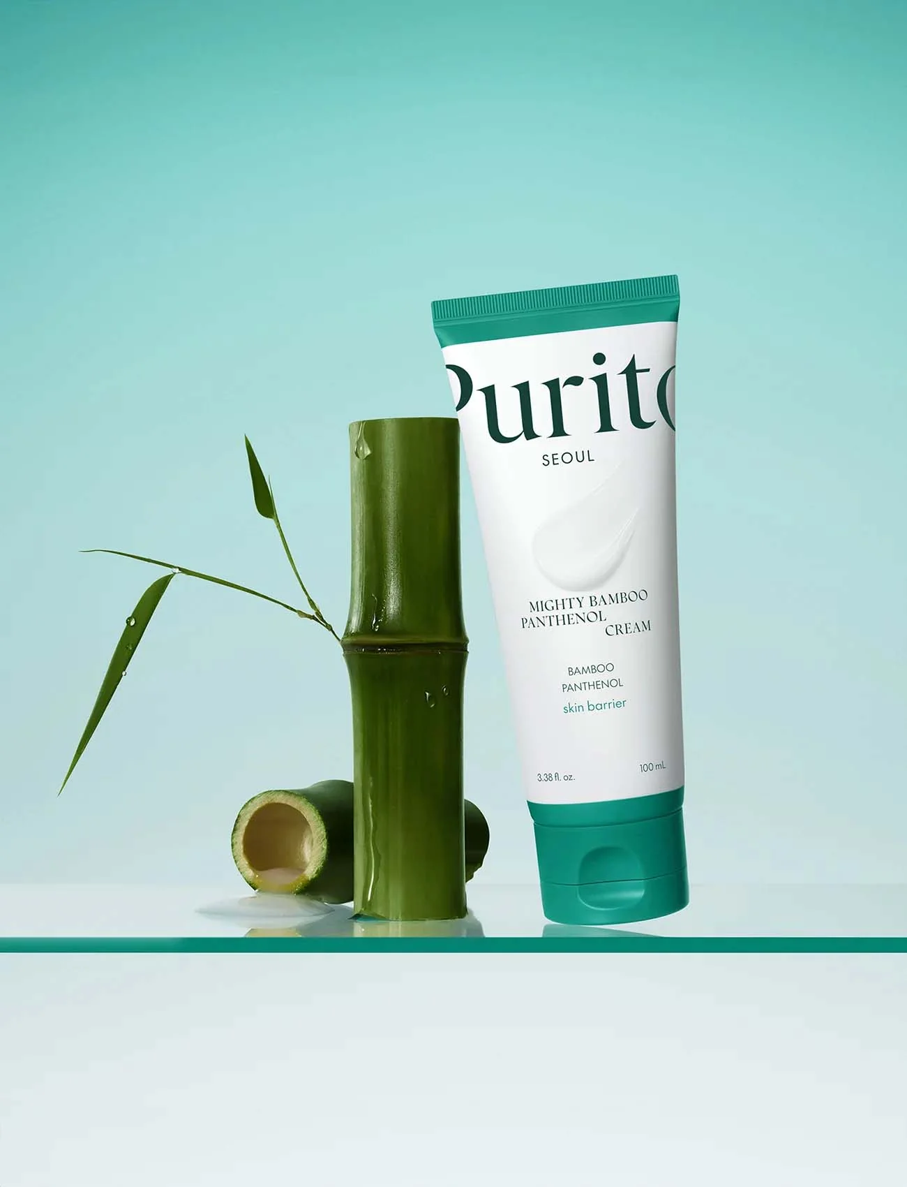 Purito Mighty Bamboo Panthenol Cream upokojujúci a hydratačný krém pre citlivú pleť 100 ml