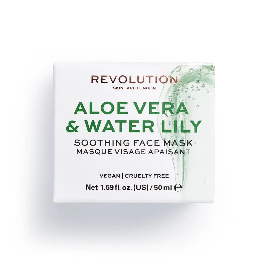 Revolution Skincare Aloe Vera & Water Lily Soothing maska na tvár 1×1 ks