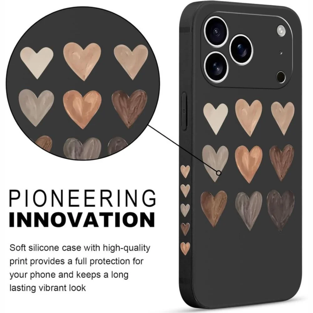 Ochranné puzdro Hearts pre iPhone 17 Pro Max Béžová
