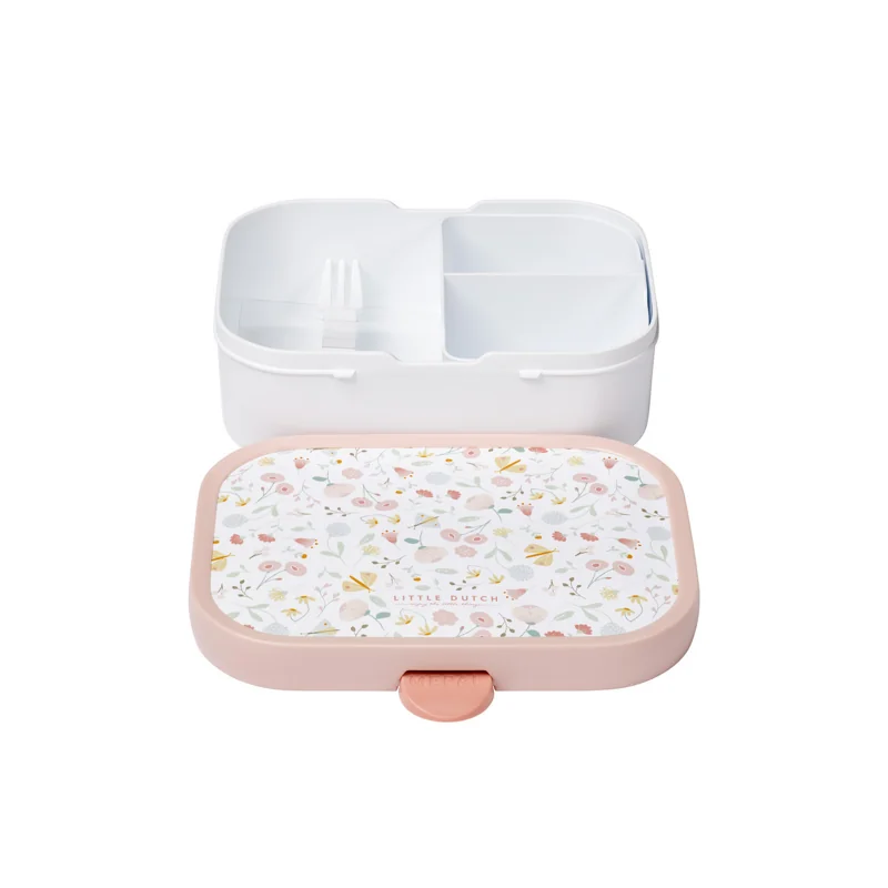 LITTLE DUTCH - Desiatový set (fľaša 400ml+box) Kvety a motýle