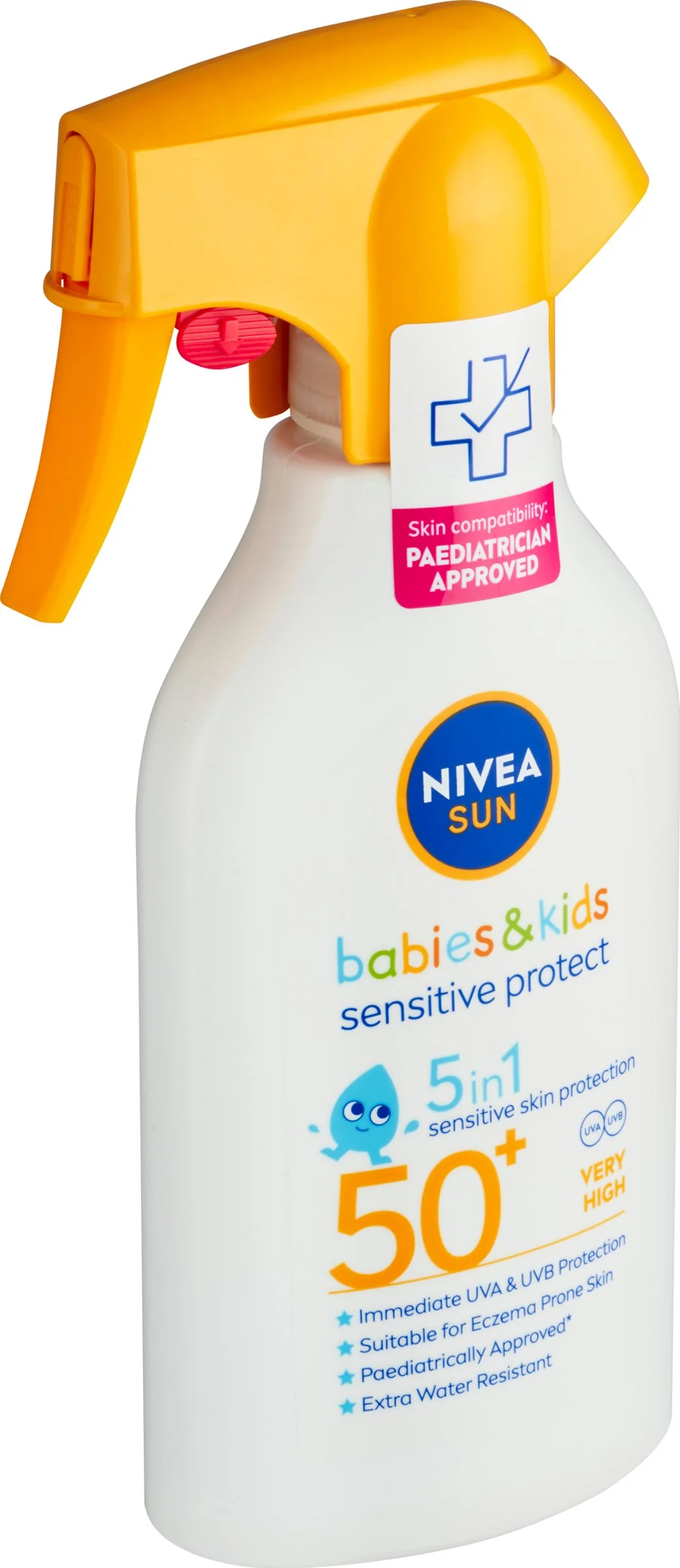 Nivea Detský opaľovací krém v spreji Sensitive SPF 50+ 270 ml