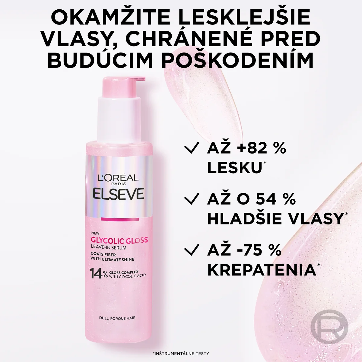 L´Oréal Paris Elseve Glycolic Gloss bezoplachové sérum s kyselinou glykolovou 1×150 ml, sérum