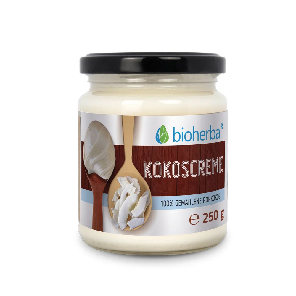 100 % kokosový krém z mletého surového kokosu – 250 g – Bioherba