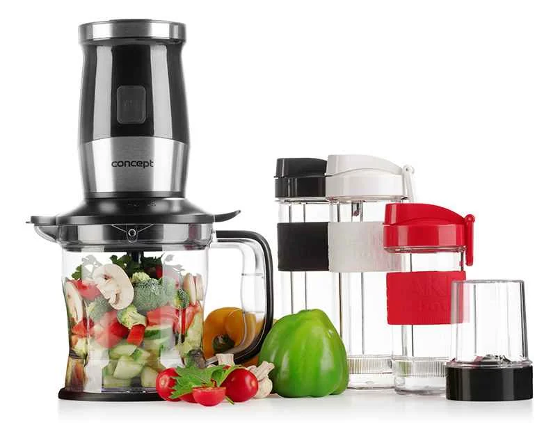 Concept SM3390 smoothie maker  + chopper + mlynček 700 W čierny 2 x 570 ml + 400 ml 1×1 ks, smoothie maker