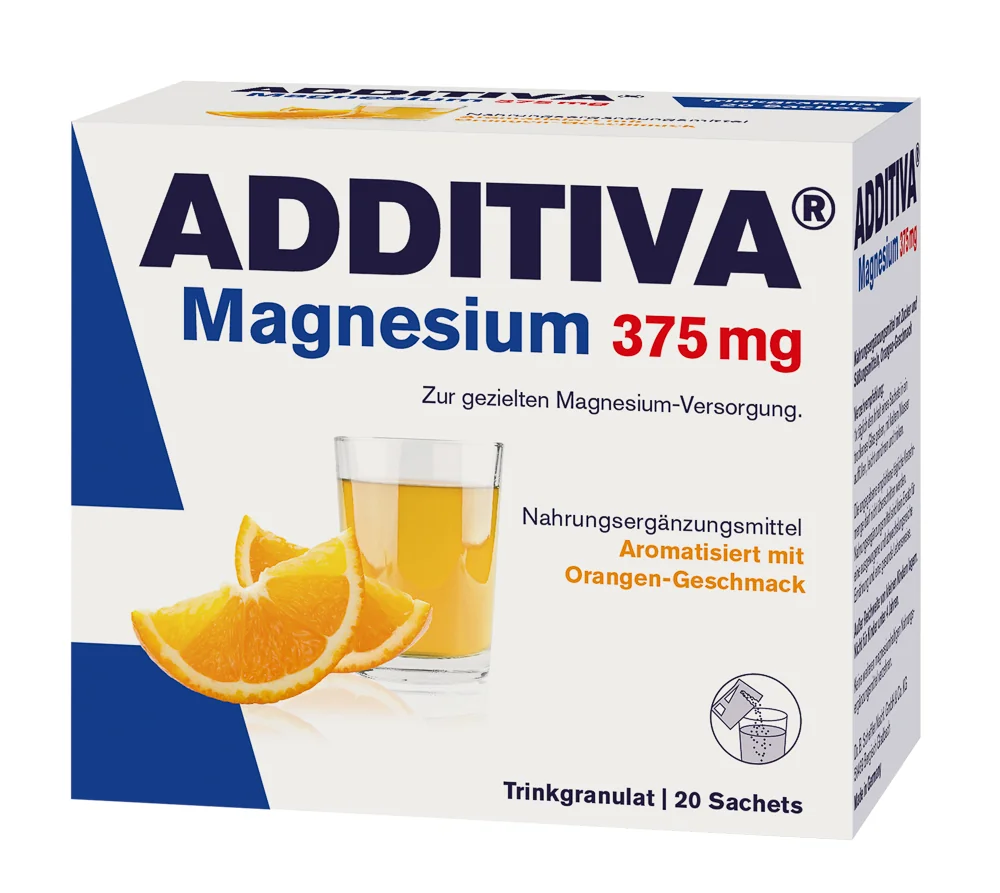 Additiva Magnezium 375 mg, nápoj pomaranč 1×20 ks, výživový doplnok